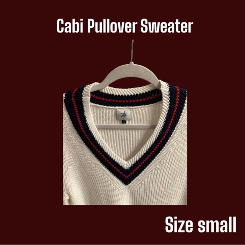 ✨Cabi‎ Pullover Cable Knit Sweater in Cream. Size small. ✨ - Picture 6 of 8